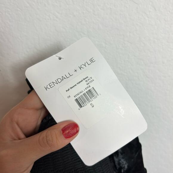 KENDALL + KYLIE BLACK WOMEN MINI DRESS PUFFY SLEEVES SIZE SMALL BRAND NEW - Picture 6 of 6